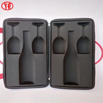 China Waterproof 2019 Premium Champagne Bottle Bag EVA Wine Glasses Carrying Case for sale