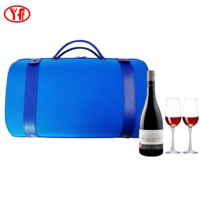 China High Quality Shockproof Beach Wine Bag EVA Bags for Wine and Glasses Champagne Bag for sale