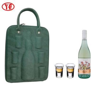 China Wine Bottle Bag Fancy Wine Bottle Gift Waterproof Shockproof Simple Carrying Bags for sale