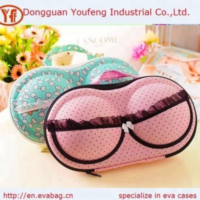 China 2018 Fashionable Eco-friendly Eva Women's Bra Case Anti-Pressure And Portable Traveling Cases For Bras And Briefs Storage for sale