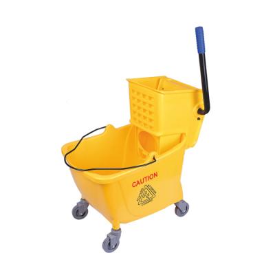 China 32L Sustainable Small Bucket Wringer Mop Cleaning Bucket With Wheels for sale