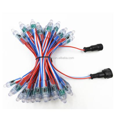 China DC12V 5V WS2811 Theme Park Bullet Led Colorful Pixel Light 18awg Wire With Ray Wu (13.5mm) Connectors for sale