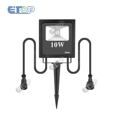 China Affordable High Power WS2811 Led LANDSCAPE ETOP DC12V 10W Controlled RGB Flood Lights IP66 Waterproof with13.5mm/Xconnect Connectors for sale