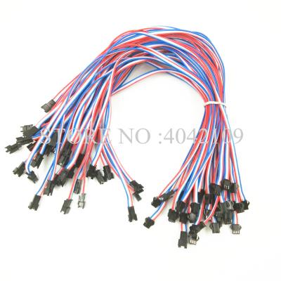 China Lighting 3pin JST extension cable, 50cm long, one end with male connector, the other end with female connector for sale