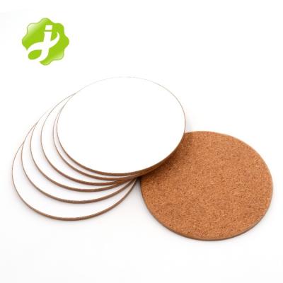 China OEM Sustainable Service Customized White MDF Eco - Friendly Cork Coaster for sale