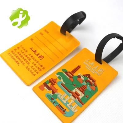 China For businese gifts or home use promotion custom pvc 3d rubber soft luggage tag for sale