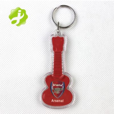 China For businese gifts or home use 2019 mini guitar wholesale acrylic 3d key chain with key ring for sale