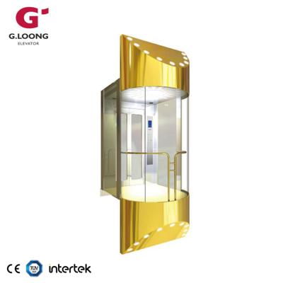 China Scandinavian Low Noise Low Noise Commercial Elevator Passenger Elevator Building Panoramic Glass Elevator for sale