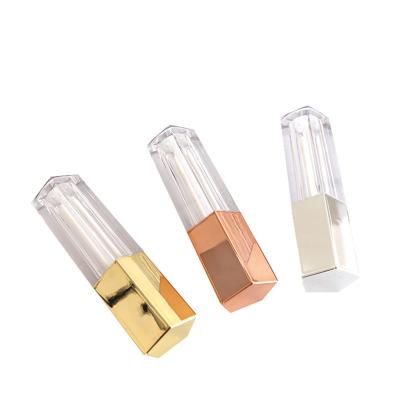 China High Quality Unique Glitter High Quality Unique Shiny Wholesale Square Tube Private Label 5ML Design Nude Lip Gloss Custom Tubes for sale