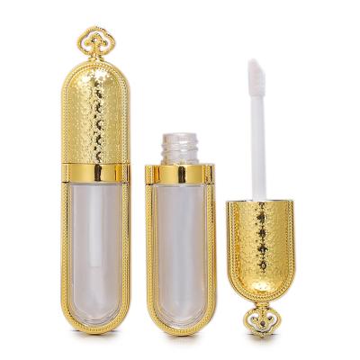 China Wholesale high quality gold luxury crown tubes small quantity lip gloss best 5ml lip gloss tube for sale