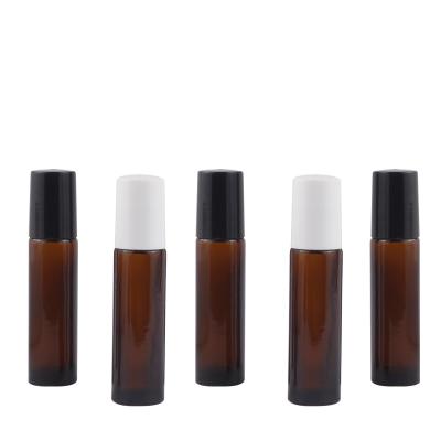 China 2022 Hot Sale Personal Care 10ml Dark Brown Glass Perfume Subbottling Essential Oil Roll-On Bottle for sale