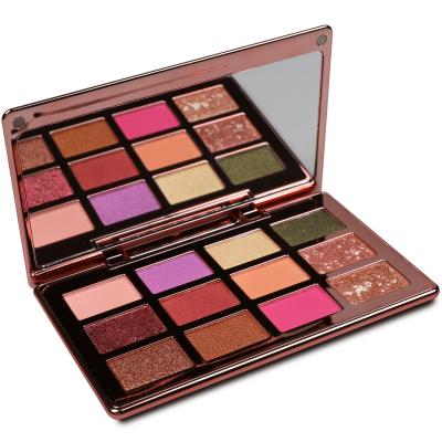 China Custom Private Label Dye Eyeshadow Makeup 12 High Color Waterproof With Mirror Waterproof Matte Eyeshadow Palette for sale