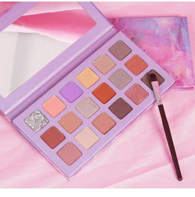 China Waterproof high quality cheap light eyeshadow matte color autumn winter 18 light pearl is not easy to fly pink stereo earth color for sale