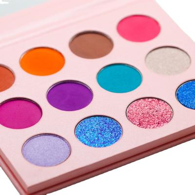 China Wholesale custom private label blank selection waterproof your own colors waterproof pink color eyeshadow diy palette for sale