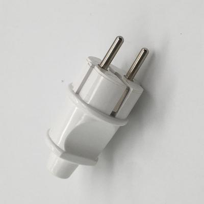 China Russia 16A 250V 2 pin re-wireable electric power socket round shucko EU plug residential/general purpose for sale