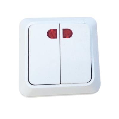 China Phosphor Silver Alloy Copper Surface Mounted EU Wall Power Switch for sale