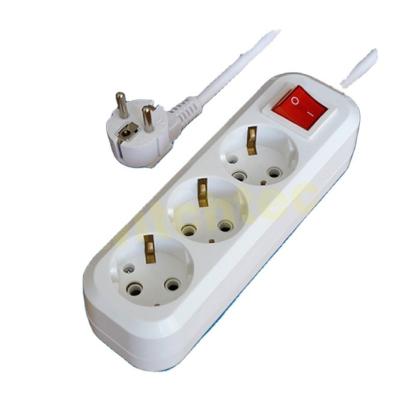 China Residential / General Purpose Extension Socket With Cable, Socket Outlet, 3 Socket for sale