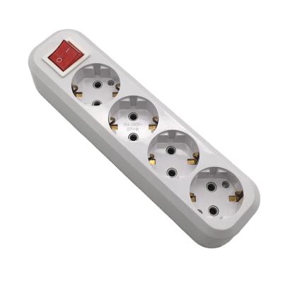 China 4 Way Extension Socket Low Price and Good Quality CE Approval 4 Way Plug Socket, European Plug Adapter, Plug and Socket with Wire for sale