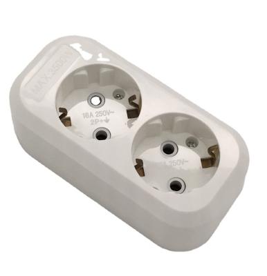 China German type 4 way schuko extension sockets, power strip, CE GS socket 3 way extension socket with wire for sale