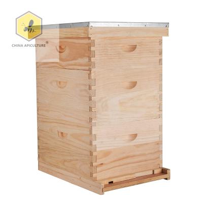 China New Farms Products Wooden Honey House Manufacturers Langstroth Beehive Box Bee Hive for sale