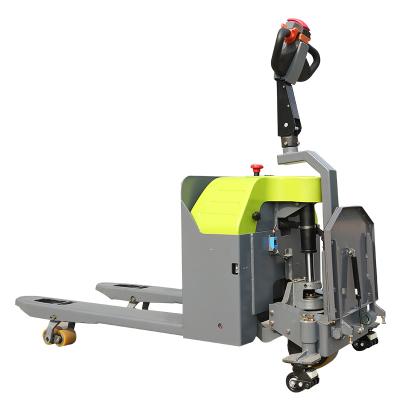 China Battery Operated 2 ton Ride type Electric Pallet Truck Jack with platform for sale