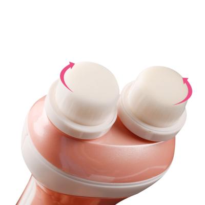 China New Acne Treatment Facial Beauty Equipment Deep Pore Cleansing Facial Cleansing Brush Dual Brush Heads for sale