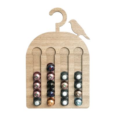 China Kids Play Wall Mount Coffee Pod Storage Holder Compatible Coffee Capsules Organizer with Nespresso Store 21 Pods for sale