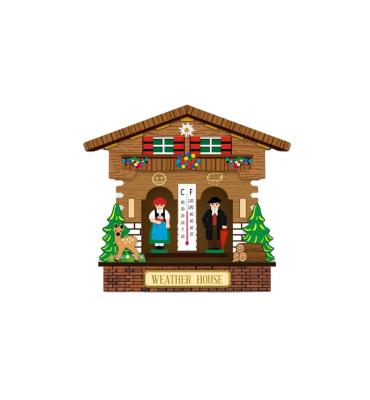 China Europe Customized German Black Forest Climate Weather House Barometer for sale