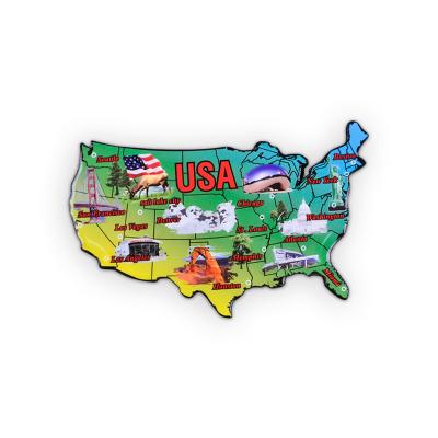 China Form Factory Price USA Map Souvenir Fridge Magnets For Home Decoration for sale