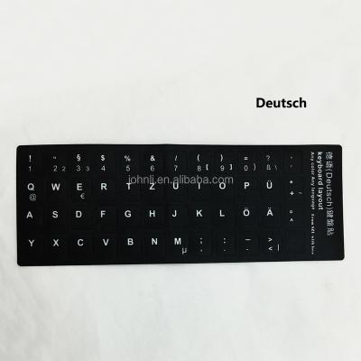 China German Waterproof Dustproof Laptop Keyboard Skins Printable Sticker Keyboard Sticker for sale