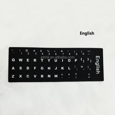 China Waterproof Dustproof English Keyboard Layout Stickers Letter Stickers for Laptop Desk for sale