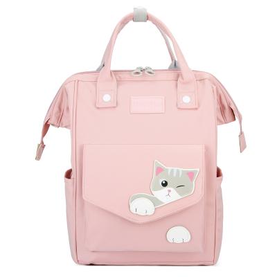 China With USB Backpack Ladies Girl Day Travel Waterproof Cute Pink Cute Laptop School Bag Backpack For Women for sale