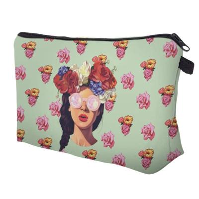 China Durable Wholesale Waterproof Cosmetic Bag Zipper Cute Polyester Travel Design Beauty Cosmetic Bag for sale