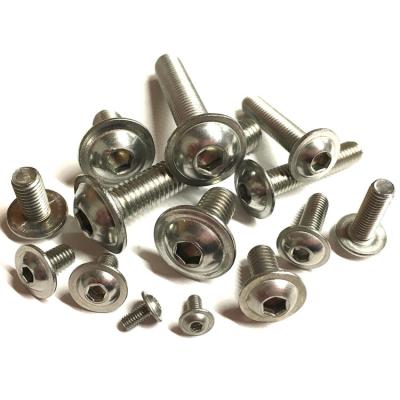 China Stainless Steel Mushroom Bend Hole Washer Plate Wide Spring Nut Pan Bolt Round Button Head Half Hex Flat Bolts and Nuts Allen Hexagon Rings With for sale