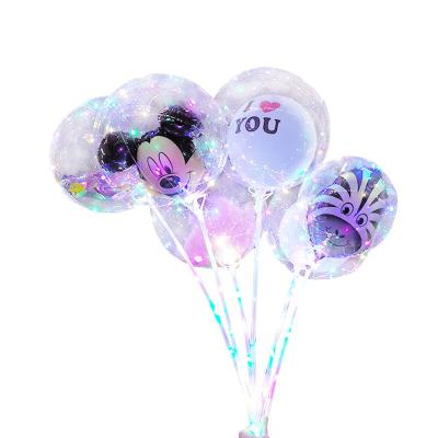 China Gift Toy Led Balloons Helium tank to light it clear Bobo Balloons Transparent Light Balloons colorful balloon balloon home for sale