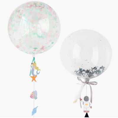 China Latex Foil Party Decoration Balloon Transparent Crystal Balloon Bobo Balloon 10 / 18 / 24 / 36 inch for sale