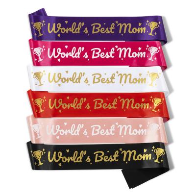 China Satin or Glitter Fabric Baby Shower Sash Mum To Be Black For Boy Or Girl - Ideal Gender Reveal Favors, Mum To Be Or Baby Sprinkle Gift for sale