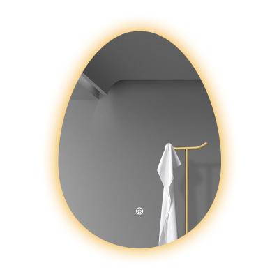 China Enlargement moden Special Shaped Frameless Mirror Hotel Designer LED Decorative Cosmetic Luminous Bathroom Mirror Smart Wall Hanging for sale