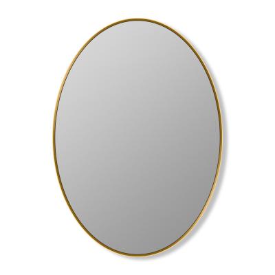 China Custom Magnifying Makeup Mirror Oval Framed Lmodern Guest Bathroom Mirror Designer for sale