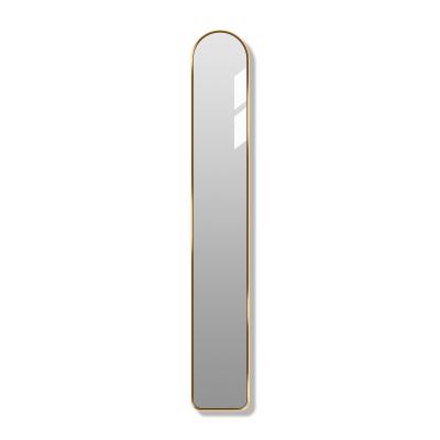 China Enlargement Square Door Mirror Ultra Narrow Full Body Mirror Drapery View for sale