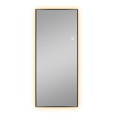 China Magnifying Backlit LED Illuminated Hanging Silver Floor Wall Decor Integral Mirror For Living Room for sale