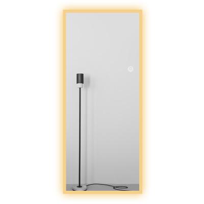 China Large Full Length LED Mirror Floor Standing Wall Magnifying Backlit Dressing Mirror with Lights for Living Room for sale