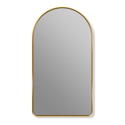 China Hotel Designer Modern Bathroom Mirror HD Magnifying Arched Decorative Toilet Makeup Mirror Rectangle Graphic Design Explosion Proof CE for sale