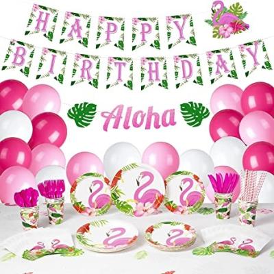 China Flamingo Party Supplies Decorations for Girls Birthday flamingo plates for sale