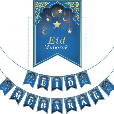 China Eid Mubarak Banner Ramadan Bunting Banner Muslim Ramadan Party Decorations for sale