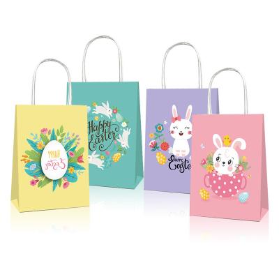 China Easter Paper Gift Bags with Handle Easter Party Favor Bags easter candy bags for sale