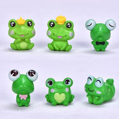 China Mini Cute Frogs airy Garden Miniature Moss Landscape DIY Terrarium Crafts plastic resin miniature animal figurines wholesale for sale