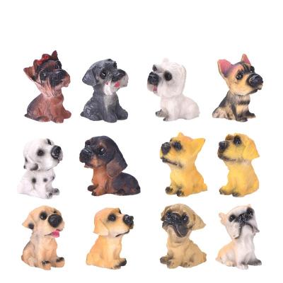 China Mini Puppy Dog Figurines Toy Set Christmas Birthday Gift for Kids Toddlers plastic resin animal figurines for sale