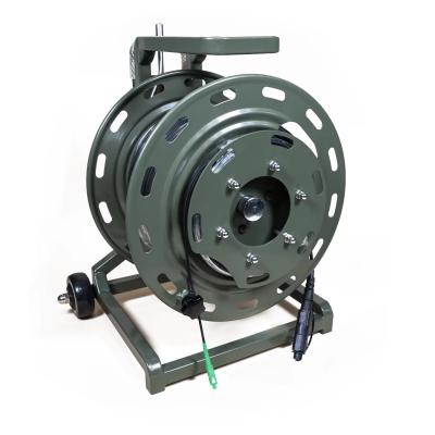 China Portable Cable Reel With Optitap SC TPU Outdoor Armored Fiber Optic Cable for sale