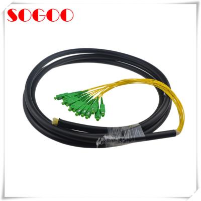 China 5.0mm Diameter Outdoor Fiber Patch Cable Armored Fiber Optic Cable Black Color for sale